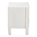Baxton Studio Laria Modern White Teddy-Bear Fabric 2-Drawer Nightstand - BBT3225-White-NS