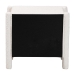 Baxton Studio Laria Modern White Teddy-Bear Fabric 2-Drawer Nightstand - BBT3225-White-NS