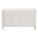 Baxton Studio Laria Modern White Teddy-Bear Fabric 6-Drawer Dresser - BBT2054 A1-White-Dresser