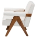 Baxton Studio Georgina Japandi Cream Boucle and Walnut Brown Wood Accent Chair - BBT8074-Cream-CC