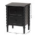Baxton Studio Malinda Classic Black Wood 2-Drawer End Table with Spindle Legs - JY24A172-Black/Wooden-End Table