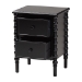 Baxton Studio Malinda Classic Black Wood 2-Drawer End Table with Spindle Legs - JY24A172-Black/Wooden-End Table