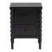 Baxton Studio Malinda Classic Black Wood 2-Drawer End Table with Spindle Legs - JY24A172-Black/Wooden-End Table