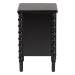 Baxton Studio Malinda Classic Black Wood 2-Drawer End Table with Spindle Legs - JY24A172-Black/Wooden-End Table