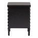 Baxton Studio Malinda Classic Black Wood 2-Drawer End Table with Spindle Legs - JY24A172-Black/Wooden-End Table