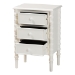 Baxton Studio Malinda Classic White Wood 3-Drawer End Table with Spindle Legs - JY24A173-Off White/Wooden-End Table