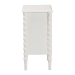 Baxton Studio Malinda Classic White Wood 3-Drawer End Table with Spindle Legs - JY24A173-Off White/Wooden-End Table