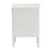 Baxton Studio Malinda Classic White Wood 3-Drawer End Table with Spindle Legs - JY24A173-Off White/Wooden-End Table