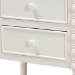 Baxton Studio Malinda Classic White Wood 3-Drawer End Table with Spindle Legs - JY24A173-Off White/Wooden-End Table