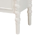 Baxton Studio Malinda Classic White Wood 3-Drawer End Table with Spindle Legs - JY24A173-Off White/Wooden-End Table