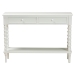 Baxton Studio Malinda Classic White Wood 2-Drawer Console Table with Spindle Legs - JY24A178-Off White/Wooden-Console Table