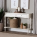 Baxton Studio Malinda Classic White Wood 2-Drawer Console Table with Spindle Legs - JY24A178-Off White/Wooden-Console Table