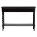 Baxton Studio Malinda Classic Black Wood 2-Drawer Console Table with Spindle Legs - JY24A178-Black/Wooden-Console Table