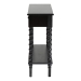 Baxton Studio Malinda Classic Black Wood 2-Drawer Console Table with Spindle Legs - JY24A178-Black/Wooden-Console Table