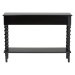 Baxton Studio Malinda Classic Black Wood 2-Drawer Console Table with Spindle Legs - JY24A178-Black/Wooden-Console Table