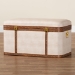 Baxton Studio Brenner Modern Transitional Beige Faux Shagreen Storage Trunk - JY24A092-Large-Beige/Shagreen-Storage Ottoman