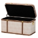 Baxton Studio Brenner Modern Transitional Beige Faux Shagreen Storage Trunk - JY24A092-Large-Beige/Shagreen-Storage Ottoman