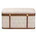 Baxton Studio Brenner Modern Transitional Beige Faux Shagreen Storage Trunk - JY24A092-Large-Beige/Shagreen-Storage Ottoman