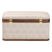 Baxton Studio Brenner Modern Transitional Beige Faux Shagreen Storage Trunk - JY24A092-Large-Beige/Shagreen-Storage Ottoman