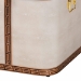 Baxton Studio Brenner Modern Transitional Beige Faux Shagreen Storage Trunk - JY24A092-Large-Beige/Shagreen-Storage Ottoman