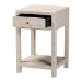 Baxton Studio Dansby Modern Beige Faux Shagreen 1-Drawer End Table - JY24A098-Beige/Shagreen-End Table