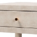 Baxton Studio Dansby Modern Beige Faux Shagreen 1-Drawer End Table - JY24A098-Beige/Shagreen-End Table