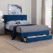 Baxton Studio Elora Modern Navy Blue Pleated Velvet Queen Size Storage Bed - CFSP0839-A-Navy Blue-Queen