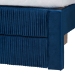 Baxton Studio Elora Modern Navy Blue Pleated Velvet Queen Size Storage Bed - CFSP0839-A-Navy Blue-Queen