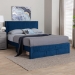 Baxton Studio Elora Modern Navy Blue Pleated Velvet Queen Size Storage Bed - CFSP0839-A-Navy Blue-Queen