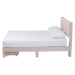 Baxton Studio Elora Modern Light Pink Pleated Velvet Queen Size Storage Bed - CFSP0839-A-Light Pink-Queen