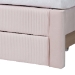 Baxton Studio Elora Modern Light Pink Pleated Velvet Queen Size Storage Bed - CFSP0839-A-Light Pink-Queen