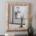 bali & pari Adino Bohemian Woven Natural Grasscloth Rectangle Accent Mirror - Adino-Waterhyacinth-Wide Small-Mirror