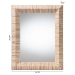bali & pari Adino Bohemian Woven Natural Grasscloth Rectangle Accent Mirror - Adino-Waterhyacinth-Wide Small-Mirror