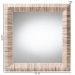 bali & pari Adino Bohemian Woven Natural Grasscloth Square Accent Mirror - Adino-Waterhyacinth-Square Medium-Mirror