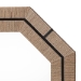 bali & pari Mirai Bohemian Woven Grasscloth Octagon Accent Mirror - Grasscloth Mendong Black-Octagon-Mirror