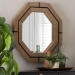 bali & pari Mirai Bohemian Woven Grasscloth Octagon Accent Mirror - Grasscloth Mendong Black-Octagon-Mirror