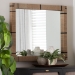 bali & pari Mirai Bohemian Woven Grasscloth Rectangle Accent Mirror - Grasscloth Mendong Black-Rectangle-Mirror