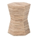 bali & pari Idana Bohemian Woven Grasscloth Hourglass End Table - Natural Woven Mendong-Hexagon-ET