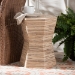 bali & pari Idana Bohemian Woven Grasscloth Hourglass End Table - Natural Woven Mendong-Hexagon-ET
