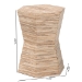 bali & pari Idana Bohemian Woven Grasscloth Hourglass End Table - Natural Woven Mendong-Hexagon-ET