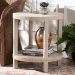 bali & pari Rocco Bohemian Woven Grasscloth End Table - Rocco-Natural Woven Grasscloth-ET