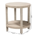 bali & pari Rocco Bohemian Woven Grasscloth End Table - Rocco-Natural Woven Grasscloth-ET