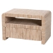 bali & pari Hannah Bohemian Woven Grasscloth 1-Drawer Nightstand