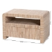 bali & pari Hannah Bohemian Woven Grasscloth 1-Drawer Nightstand - Hannah-Natural Woven Grasscloth-NS