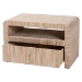 bali & pari Hannah Bohemian Woven Grasscloth 1-Drawer Nightstand - Hannah-Natural Woven Grasscloth-NS