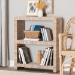 bali & pari Lucy Bohemian Woven Grasscloth Bookshelf - Lucy-Natural Woven Grasscloth-Bookshelf