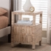 bali & pari Paine Bohemian Woven Grasscloth 2-Drawer Nightstand - Paine-Natural Woven Grasscloth-NS