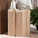 bali & pari Janeth Bohemian Woven Grasscloth End Table - Natural Woven Grasscloth-Polygon-ET