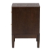 Baxton Studio Nikolai Mid-Century Beige Fabric and Wenge Brown Wood 2-Drawer Nightstand - MG9009-Beige/Wenge-2DW-NS