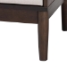 Baxton Studio Nikolai Mid-Century Beige Fabric and Wenge Brown Wood 2-Drawer Nightstand - MG9009-Beige/Wenge-2DW-NS